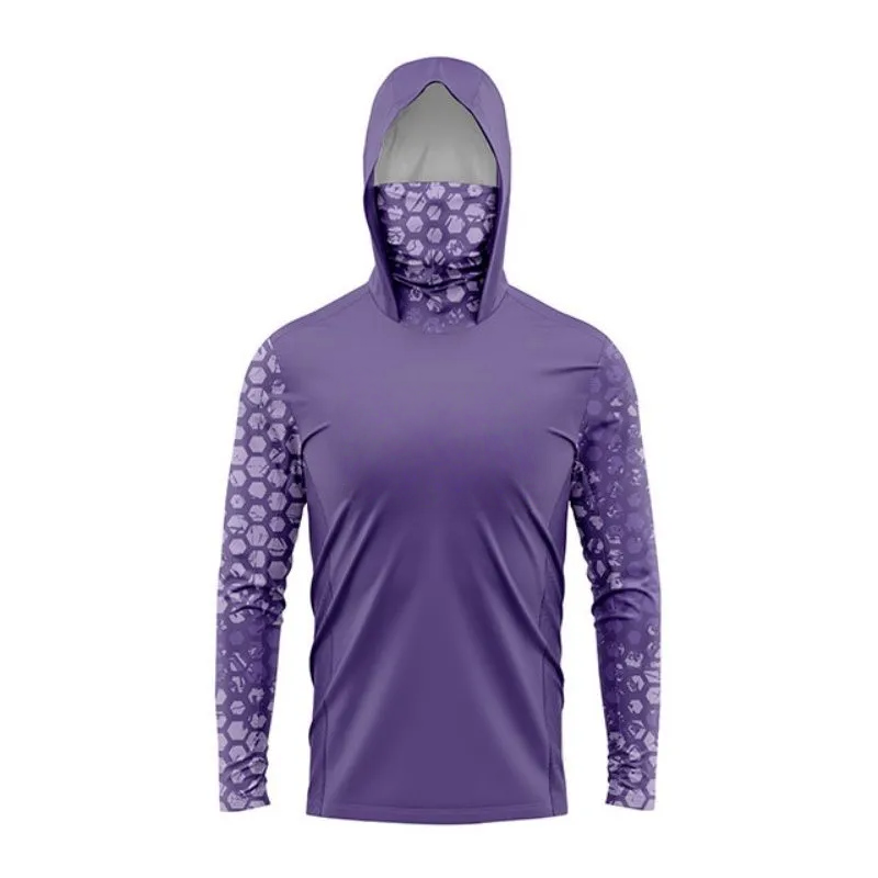 Fishing Shirt Uv Protection - Kaos Pancing MALFC Hood, Pakaian Pancing