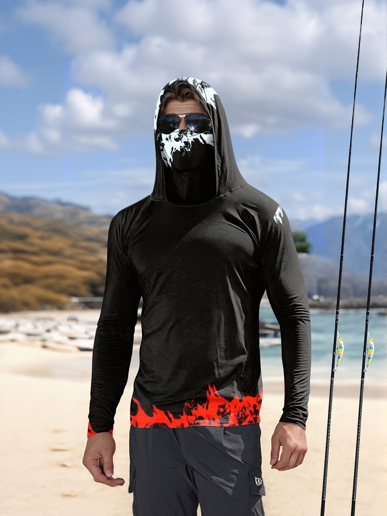 Kaos Pancing Pria Lengan Panja - Fishing Shirt Uv Protection ulasan dan harga